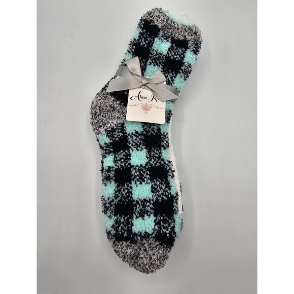 NEW w/ Tags 3-Pack Turquoise /Black/White Alexa Rose Socks Shoe Size 5-9 - Picture 1 of 3